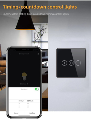 Glomarket Tuya Wifi έξυπνο διακοπτών ασύρματο γυαλιού κρυστάλλου επιτροπής αφής πιό αμυδρό φως WI-Fi διακοπτών τοίχων έξυπνο για το έξυπνο σπίτι