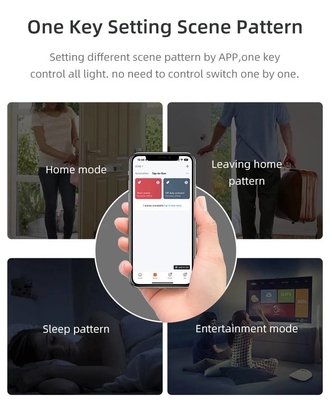 Glomarket Tuya Wifi έξυπνο διακοπτών ασύρματο γυαλιού κρυστάλλου επιτροπής αφής πιό αμυδρό φως WI-Fi διακοπτών τοίχων έξυπνο για το έξυπνο σπίτι