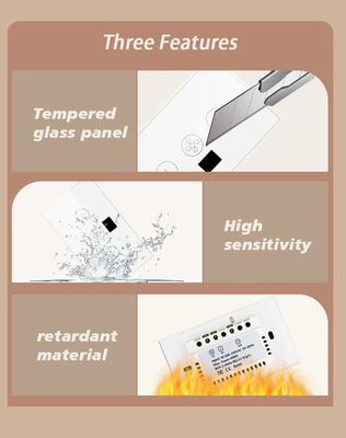 Glomarket Tuya Smart Wifi Εναλλακτής ανεμιστήρα οροφής Eu Standard Glass Touch Wall App Απομακρυσμένο έλεγχο Ηλεκτρικός διακόπτης ταχύτητας ανεμιστήρα