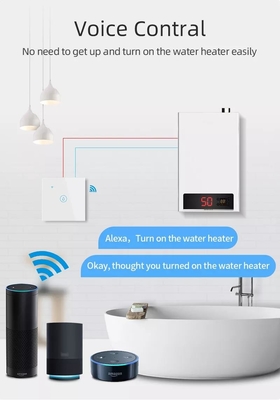 Glomarket Smart Home Απομακρυσμένος φωνητικός έλεγχος Αγγίξτε το πίνακα θερμαντήρα νερού διακόπτης Tuya ασύρματος Wifi καζάνι διακόπτης