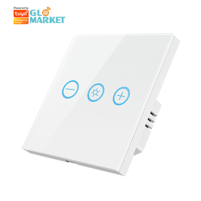 Πίνακα αφής γυαλιού Tuya Wifi Bulb Ασύρματο τηλεχειριστήριο ρυθμιζόμενο φως Dimmer Touch Switch Smart για λαμπτήρες