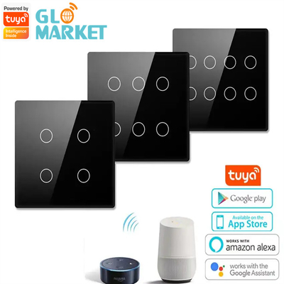 Glomarket Smart Wifi Βραζιλία 118*124 Switch Δουλειά με Google Alexa Βοηθός Tuya Smart Light Switch για το σπίτι
