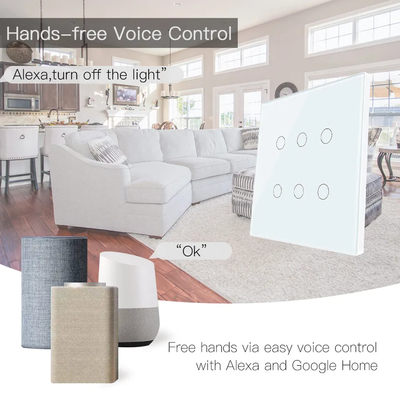 Glomarket Smart Wifi Βραζιλία 118*124 Switch Δουλειά με Google Alexa Βοηθός Tuya Smart Light Switch για το σπίτι