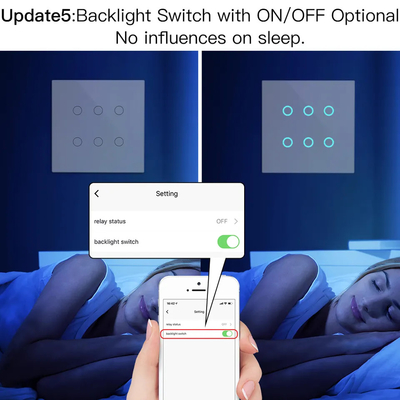 Glomarket Smart Wifi Βραζιλία 118*124 Switch Δουλειά με Google Alexa Βοηθός Tuya Smart Light Switch για το σπίτι
