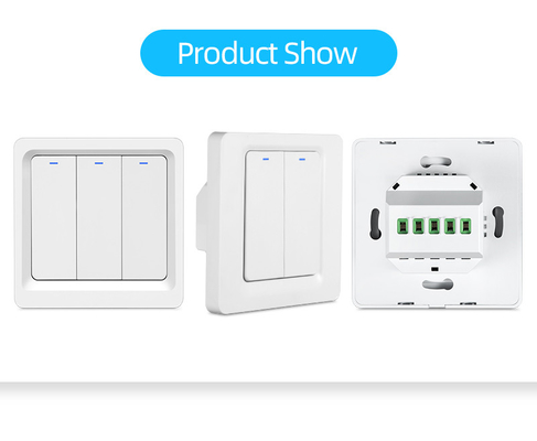 Glomarket Tuya WiFi Zigbee Smart Light Switch Πιέστε το κουμπί του τοίχου 1/2/3 Gang Εργασία με την Alexa Google Home
