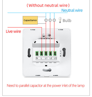 Glomarket Tuya WiFi Zigbee Smart Light Switch Πιέστε το κουμπί του τοίχου 1/2/3 Gang Εργασία με την Alexa Google Home