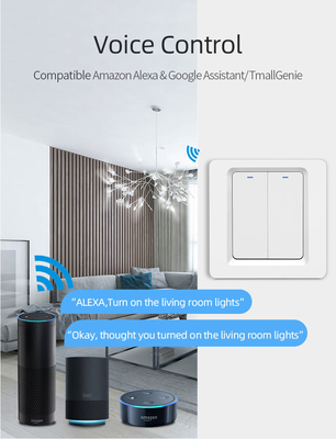 Glomarket Tuya WiFi Zigbee Smart Light Switch Πιέστε το κουμπί του τοίχου 1/2/3 Gang Εργασία με την Alexa Google Home