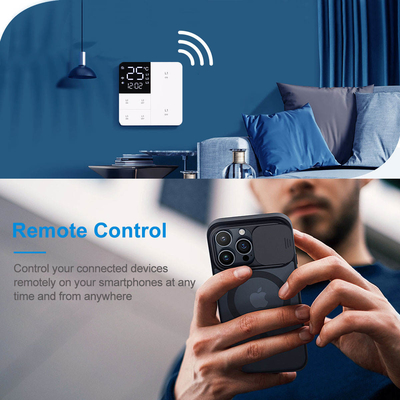 Glomarket Tuya Wifi Smart Wall Light Switch 1/2/3 Gang Support Voice/app/touch Control με οθόνη εμφάνισης θερμοκρασίας