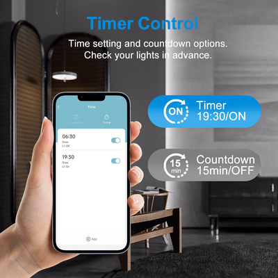 Glomarket Tuya Wifi Smart Wall Light Switch 1/2/3 Gang Support Voice/app/touch Control με οθόνη εμφάνισης θερμοκρασίας