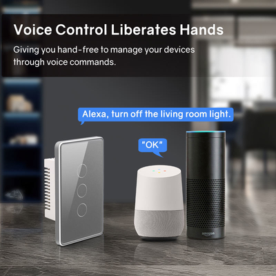 Glomarket Tuya Smart Switch Wifi US Ηλεκτρικός διακόπτης τοίχου Google Home Alexa Light Lamp Touch Switch App Control