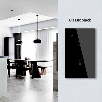Glomarket New Design Products Tuya Smart Wifi Wall Switch Us Κανονικό Παγκόσμιο Πίνακα Αγγίγματος Γυαλί Φως Υποστήριξη Επικοινωνίας Επικοινωνίας Επικοινωνίας