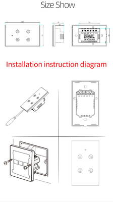 Glomarket New Design Products Tuya Smart Wifi Wall Switch Us Κανονικό Παγκόσμιο Πίνακα Αγγίγματος Γυαλί Φως Υποστήριξη Επικοινωνίας Επικοινωνίας Επικοινωνίας