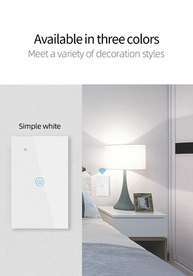 Glomarket New Design Products Tuya Smart Wifi Wall Switch Us Κανονικό Παγκόσμιο Πίνακα Αγγίγματος Γυαλί Φως Υποστήριξη Επικοινωνίας Επικοινωνίας Επικοινωνίας