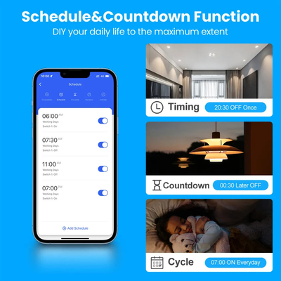 Glomarket Smart Wifi Βραζιλία Standard Smart Home Tuya Smart 4 Gang Switch And Socket Wifi Smart Wall Socket Δουλεύει με την Alexa