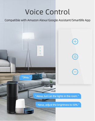 Glomarket US Standard Dimmer Wireless Switch Ηλεκτρικός έξυπνος διακόπτης έξυπνος διακόπτης τοίχου διακόπτης φωτός διακόπτης έξυπνος οικιακός αυτοματισμός