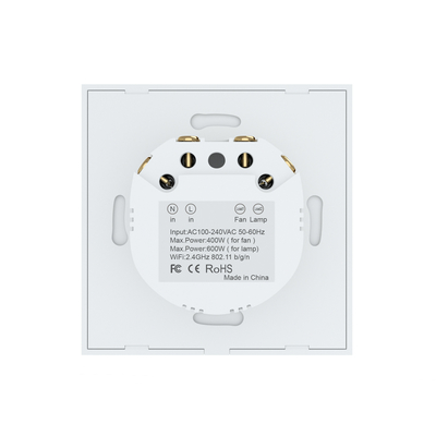 Glomarket Tuya Wifi έξυπνος διακόπτης ανεμιστήρα Tuya έξυπνος διακόπτης ανεμιστήρα ταχύτητα φωτισμός ανοιχτός / απενεργός διακόπτης φωνητικού ελέγχου EU / US Standard