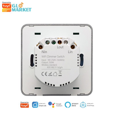 Glomarket Smart Home Dimmer Switch Tuya Zigbee Voice Control Knob Dimming Ρυθμίστε τη φωτεινότητα με ψηφιακή οθόνη