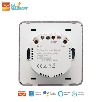 Glomarket Smart Home Dimmer Switch Tuya Zigbee Voice Control Knob Dimming Ρυθμίστε τη φωτεινότητα με ψηφιακή οθόνη