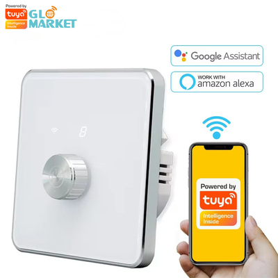 Glomarket Smart Home Dimmer Switch Tuya Zigbee Voice Control Knob Dimming Ρυθμίστε τη φωτεινότητα με ψηφιακή οθόνη