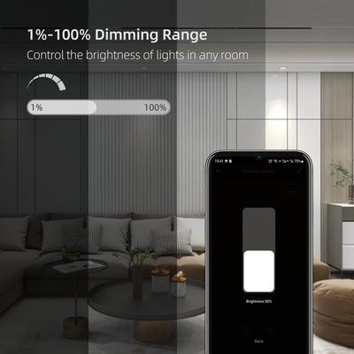 Glomarket Smart Home Dimmer Switch Tuya Zigbee Voice Control Knob Dimming Ρυθμίστε τη φωτεινότητα με ψηφιακή οθόνη