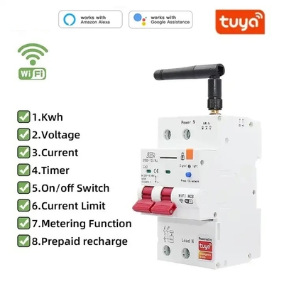 Διακόπτης κυκλώματος Wifi Smart Switch Tuya Smart 1p 2p 3p 4p Smart Home System Ηλεκτρικό κύκλωμα 4P MCB Smart Break