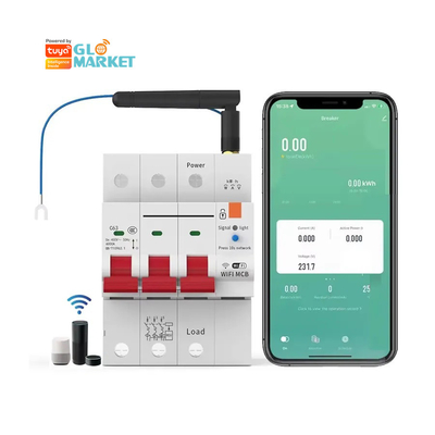 Διακόπτης κυκλώματος Wifi Smart Switch Tuya Smart 1p 2p 3p 4p Smart Home System Ηλεκτρικό κύκλωμα 4P MCB Smart Break
