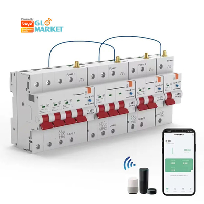 Διακόπτης κυκλώματος Wifi Smart Switch Tuya Smart 1p 2p 3p 4p Smart Home System Ηλεκτρικό κύκλωμα 4P MCB Smart Break