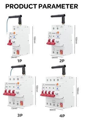 Διακόπτης κυκλώματος Wifi Smart Switch Tuya Smart 1p 2p 3p 4p Smart Home System Ηλεκτρικό κύκλωμα 4P MCB Smart Break