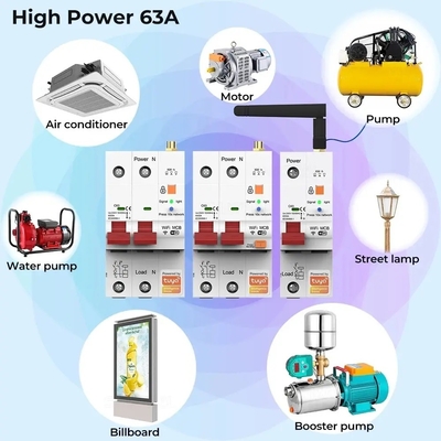 Διακόπτης κυκλώματος Wifi Smart Switch Tuya Smart 1p 2p 3p 4p Smart Home System Ηλεκτρικό κύκλωμα 4P MCB Smart Break