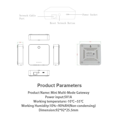 Glomarket Tuya Wifi Zigbee 3.0 Ολόκληρο το σπίτι Home Linkage Κεντρικό έλεγχο Κινητό τηλέφωνο Εφαρμογή Απομακρυσμένου ελέγχου Smart Wired Gateway