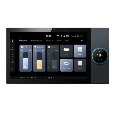Glomarket Tuya 10 ιντσών Κεντρικό Πίνακα Ελέγχου Με Μουσική 2 Gang Relays 2 Way Speakers Πολυλειτουργικά έξυπνα οικιακά προϊόντα