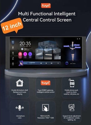 Glomarket 12 ιντσών Πολυλειτουργικός μουσικός οικοδεσπότης Αγγίξιμη οθόνη Zigbee Gateway Κεντρικό πίνακα ελέγχου για έξυπνες σκηνές
