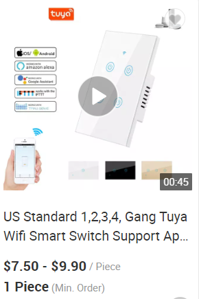 Πίνακα αφής γυαλιού Tuya Wifi Bulb Ασύρματο τηλεχειριστήριο ρυθμιζόμενο φως Dimmer Touch Switch Smart για λαμπτήρες 9